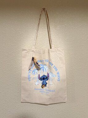 Disney Stitch Canvas Tote Bag Ohana Summer Sessions Beach Tote Primark NWT